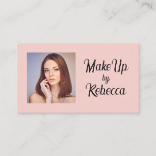 Rosa Schwarz Schrift Foto Make-up Visitenkarte