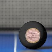 Rosa Schwarz Schwarzer Glitzer Zebra Print Tischtennisball (Netto)