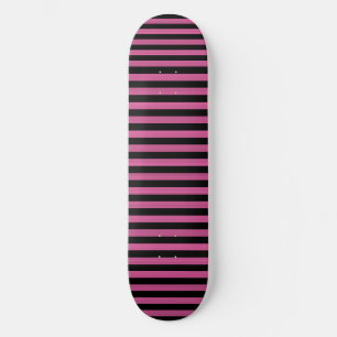 Rosa Schwarz Streifen Muster Skateboard