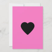 Rosa Schwarz und creme farbenfrohe Quinceañera Einladung (Rückseite)