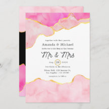 Rosa-, Schwarz- und Gold-Agate-Hochzeit