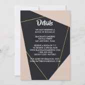 rosa, schwarz und goldfarbene geometrische Einschl Einladung (Vorderseite)