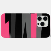 Rosa Schwarz und Grau Case-Mate iPhone Hülle (Rückseite (Horizontal))