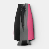 Rosa Schwarz und Grau Cooler Flaschenkühler (Rückseite)