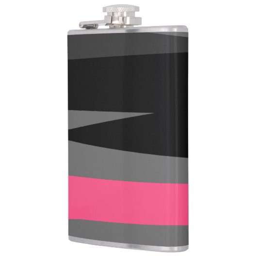 Rosa Schwarz und Grau Flachmann (Links)