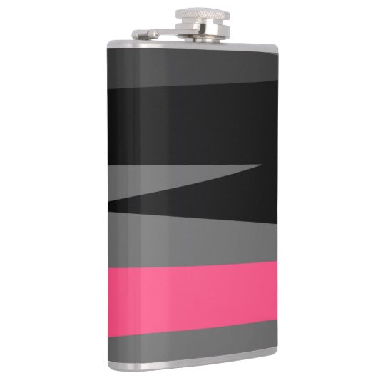 Rosa Schwarz und Grau Flachmann (Rechts)