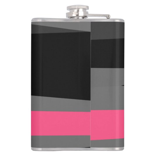 Rosa Schwarz und Grau Flachmann (Rückseite)