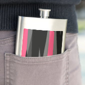 Rosa Schwarz und Grau Flachmann (Beispiel)