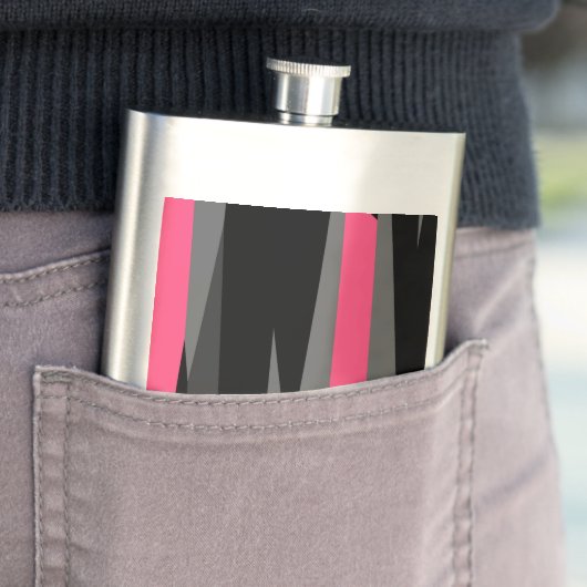 Rosa Schwarz und Grau Flachmann (Beispiel)