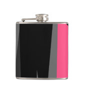 Rosa Schwarz und Grau Flachmann (Vorderseite)