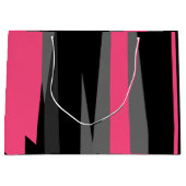 Rosa Schwarz und Grau Große Geschenktüte (Vorderseite)