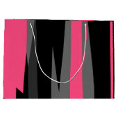 Rosa Schwarz und Grau Große Geschenktüte (Rückseite)