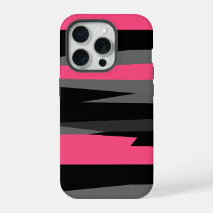 Rosa Schwarz und Grau iPhone 15 Pro Hülle