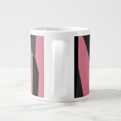 Rosa Schwarz und Grau Jumbo-Tasse (Rückseite)
