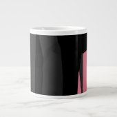 Rosa Schwarz und Grau Jumbo-Tasse (Vorderseite)