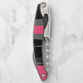 Rosa Schwarz und Grau Kellnermesser (Rückseite)