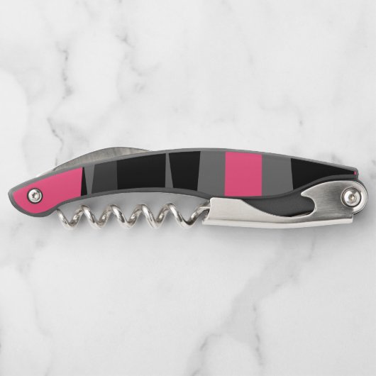 Rosa Schwarz und Grau Kellnermesser (Rückseite)