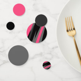 Rosa Schwarz und Grau Konfetti