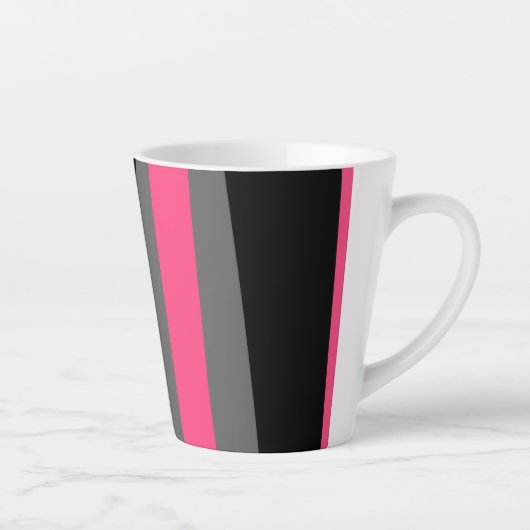 Rosa Schwarz und Grau Milchtasse (Rechts)