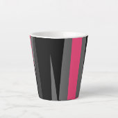 Rosa Schwarz und Grau Milchtasse (Vorderseite)