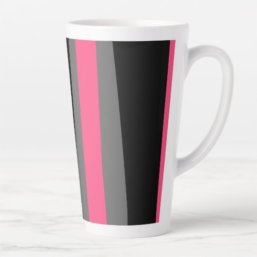 Rosa Schwarz und Grau Milchtasse (Rechts)