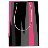Rosa Schwarz und Grau Mittlere Geschenktüte (Vorderseite)