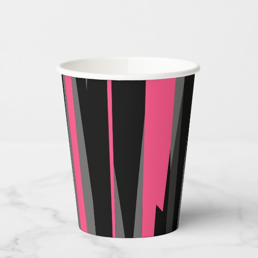 Rosa Schwarz und Grau Pappbecher (Links)