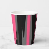 Rosa Schwarz und Grau Pappbecher (Vorderseite)
