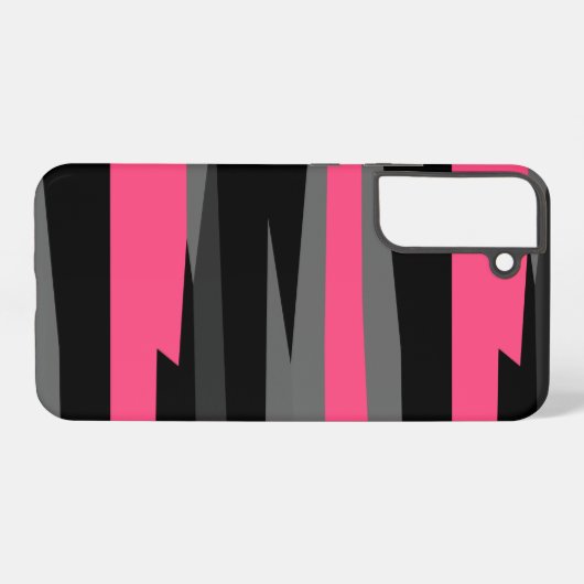Rosa Schwarz und Grau Samsung Galaxy Hülle (Rückseite (Horizontal))