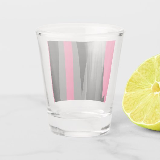 Rosa Schwarz und Grau Schnapsglas (Rückseite)