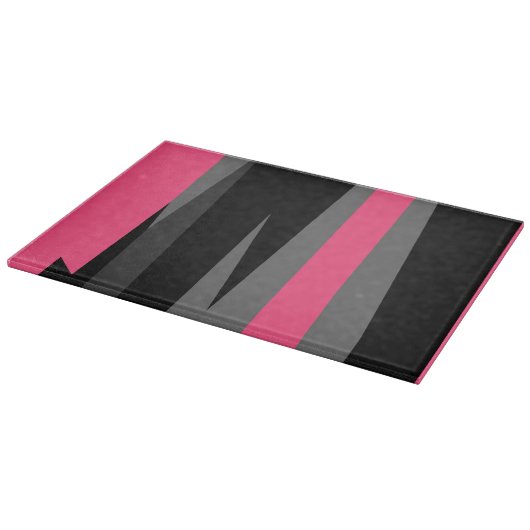 Rosa Schwarz und Grau Schneidebrett (Ecke)