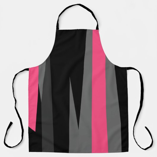 Rosa Schwarz und Grau Schürze (Vorderseite)
