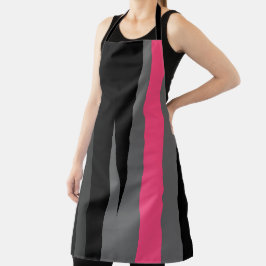 Rosa Schwarz und Grau Schürze