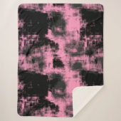 Rosa Schwarz und Grau Sherpadecke (Vorderseite)