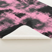 Rosa Schwarz und Grau Sherpadecke (3/4)