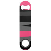 Rosa Schwarz und Grau Speed Flaschenöffner (Rückseite)