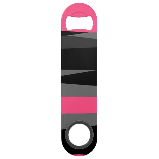 Rosa Schwarz und Grau Speed Flaschenöffner (Vorderseite)