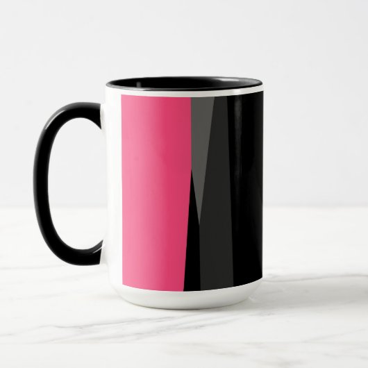 Rosa Schwarz und Grau Tasse (Links)