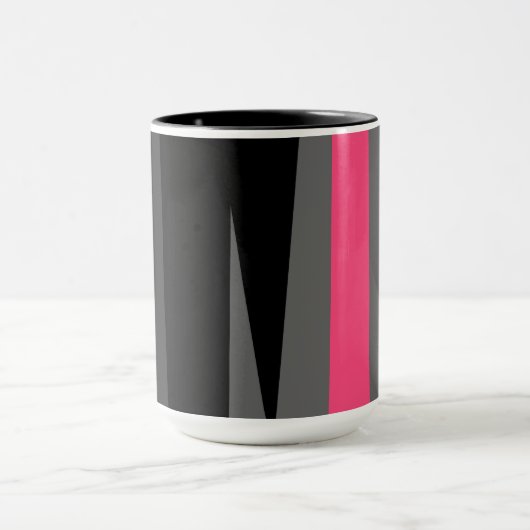 Rosa Schwarz und Grau Tasse (Zentrum)