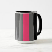 Rosa Schwarz und Grau Tasse (VorderseiteRechts)