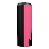 Rosa Schwarz und Grau Thermosbecher (Rückseite)