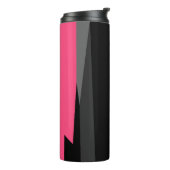 Rosa Schwarz und Grau Thermosbecher (Nach links gedreht)