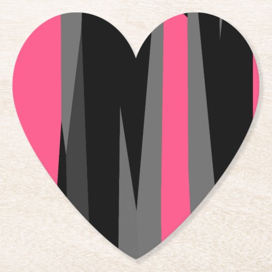 Rosa Schwarz und Grau Untersetzer (Vorderseite)