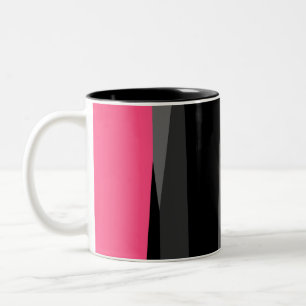 Rosa Schwarz und Grau Zweifarbige Tasse