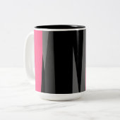 Rosa Schwarz und Grau Zweifarbige Tasse (Vorderseite Links)