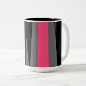 Rosa Schwarz und Grau Zweifarbige Tasse (VorderseiteRechts)
