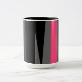 Rosa Schwarz und Grau Zweifarbige Tasse (Mittel)