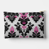 Rosa-, Schwarz- und Silber-Damaskus-Stil Zubehörtasche (Rückseite)