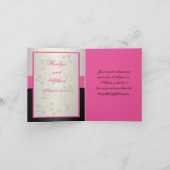 Rosa, Schwarz und Silber Danke, dass Sie Karte (Innenseite)