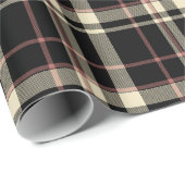 Rosa, Schwarz und Tan Kariert Geschenkpapier (Rolleneckpunkt)